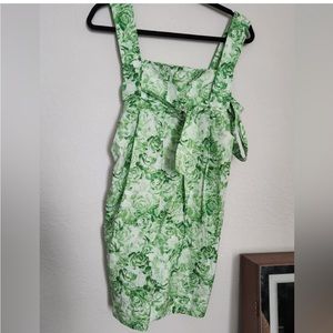 GANNI Green Floral Printed Mini Dress Great Condition Size Small